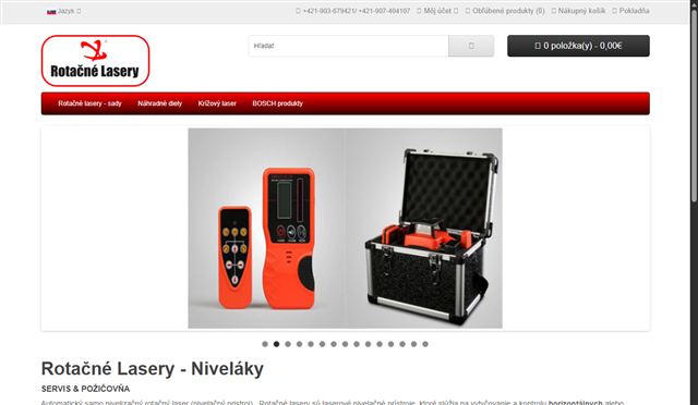 Náhľad stránky Nivelaky.sk