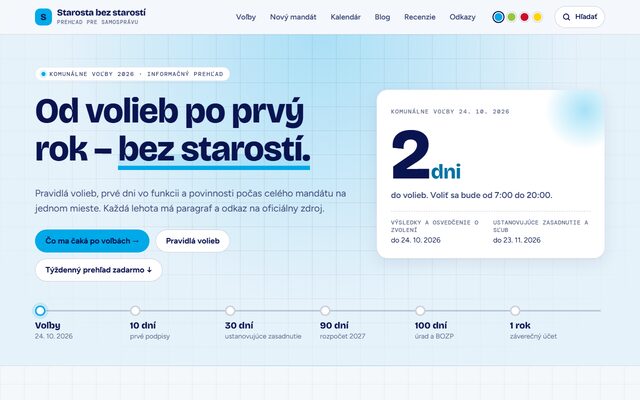 Náhľad stránky Starosta bez starostí